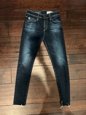 Ag Adriano Goldschmied womens Skinny Jeans - Dark Indigo the Farrah skinny crop